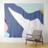 Farbige Bio Formen, moderne Komposition Wandteppich (Beispiel (Horizontal))