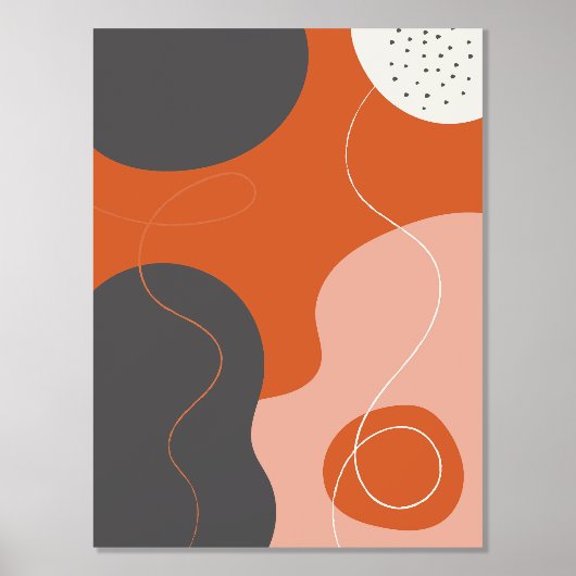 Farbige Bio Formen Modernes Art Poster 2 (Vorderseite)