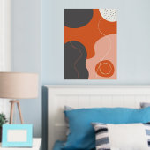Farbige Bio Formen Modernes Art Poster 2 (In Situ (Schlafzimmer))