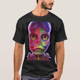 Farbige biomechanische künstliche Intelligenz Cyb T-Shirt