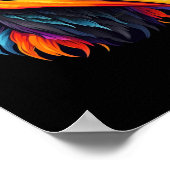 Farbige Bird Art Grafik Poster (Ecke)
