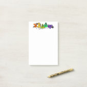 Farbige Birds Post-it® Notizen (Auf Schreibtisch)