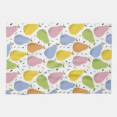 Farbige Birnen Fruchtmuster Geschirrtuch (Horizontal)