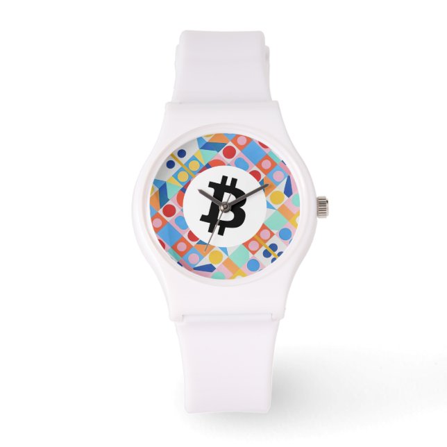 Farbige Bitcoin Armbanduhr (Vorderseite)