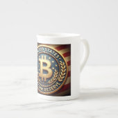 Farbige Bitcoin-Reserve der Vereinigten Staaten Porzellantasse (Vorderseite Rechts)