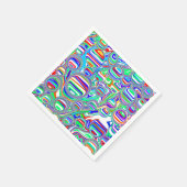 Farbige Blasen Abstrakte digitale Kunst Serviette (Ecke)