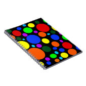 Farbige Blasen auf schwarz Notizblock (Rechte Seite)