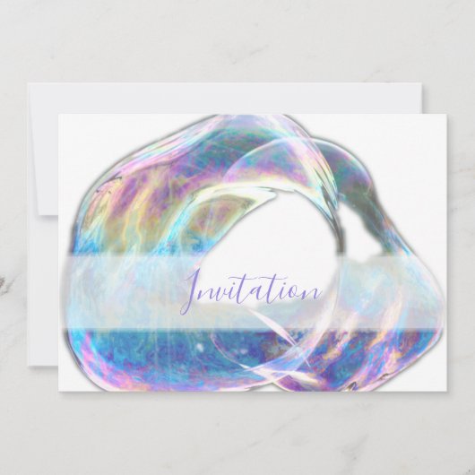 Farbige Blasen Geburtstagsfeier Einladung (Vorderseite)