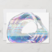 Farbige Blasen Geburtstagsfeier Einladung (Rückseite)