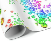 farbige Blasen Geschenkpapier (Rolleneckpunkt)