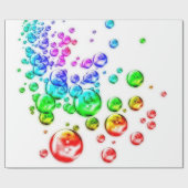 farbige Blasen Geschenkpapier (Flach)