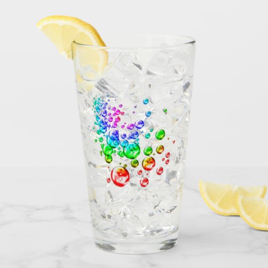 Farbige Blasen Glas (Vorderseite Ice)