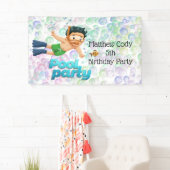 Farbige Blasen Pool Party Banner (Insitu)