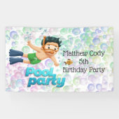 Farbige Blasen Pool Party Banner (Horizontal)