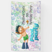 Farbige Blasen Pool Party Banner (Vertikal)