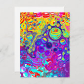 Farbige Blasen Postkarte (Vorne/Hinten)