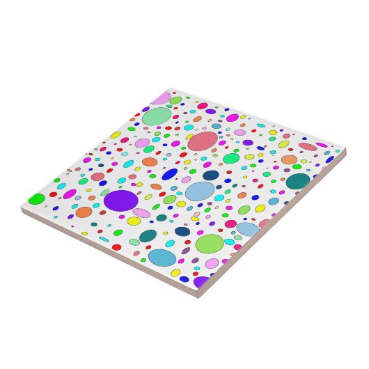 Farbige Blasen-Tile Fliese (Seite)