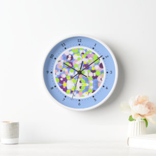 Farbige Blasen Uhr