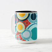 Farbige Blasen Zweifarbige Tasse (Vorderseite Links)