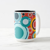 Farbige Blasen Zweifarbige Tasse (VorderseiteRechts)