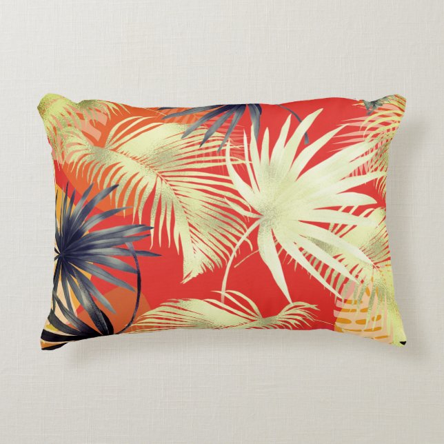 Farbige Blätter Akzentkissen Dekokissen (Vorderseite)