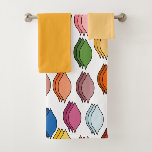 Farbige Blätter Badhandtuch Set (Insitu)