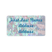 Farbige Blätter der Bleistiftbaum Adressaufkleber (Vorne)