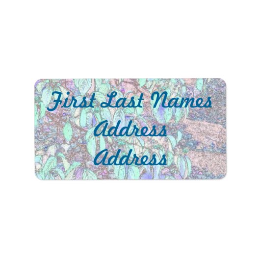 Farbige Blätter der Bleistiftbaum Adressaufkleber (Vorne)