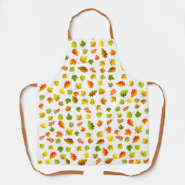 Farbige Blätter des Herbstes auf Weiß Schürze