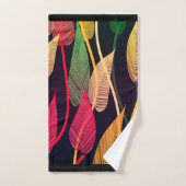 Farbige Blätter des Herbstes Badhandtuch Set (Handtuch)