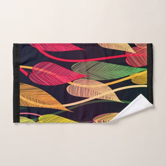 Farbige Blätter des Herbstes Badhandtuch Set (Handtuch)