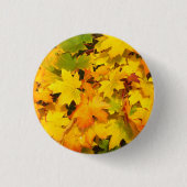 Farbige Blätter des Herbstes Button (Vorderseite)