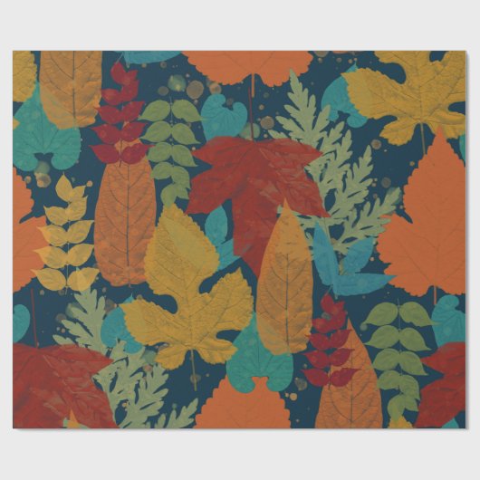 Farbige Blätter des Herbstes Geschenkpapier (Flach)