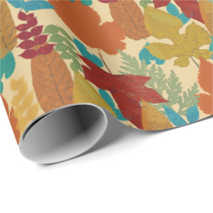 Farbige Blätter des Herbstes Geschenkpapier