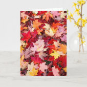 Farbige Blätter des Herbstes Karte (Gelbe Blume)
