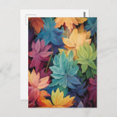 Farbige Blätter des Herbstes Postkarte (Vorne/Hinten)