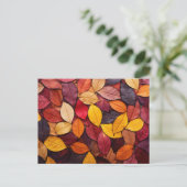 Farbige Blätter des Herbstes Postkarte (Stehend Vorderseite)