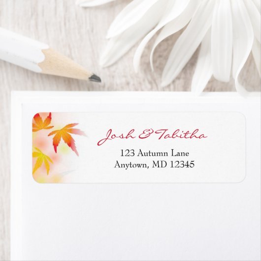 Farbige Blätter des Herbstes | Rücksendeadresse (Insitu)