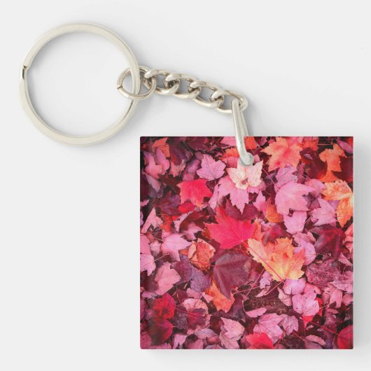 Farbige Blätter des Herbstes Schlüsselanhänger (Vorderseite)