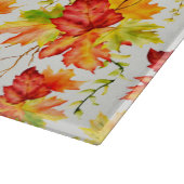 Farbige Blätter des Herbstes Schneidebrett (Ecke)