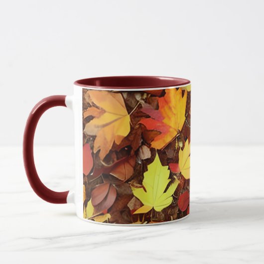 Farbige Blätter des Herbstes Tasse (Links)