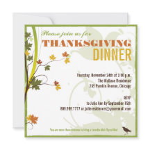 Farbige Blätter Erntedank Einladung