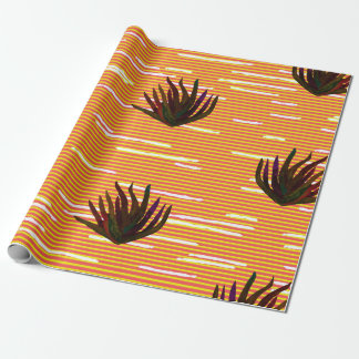 Farbige Blätter, exotische Pflanze nahtlos in vi Geschenkpapier