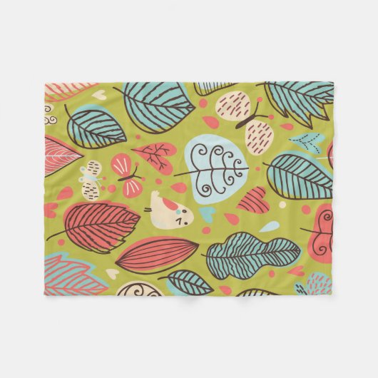Farbige Blätter Fleece Blanket (Vorderseite (Horizontal))
