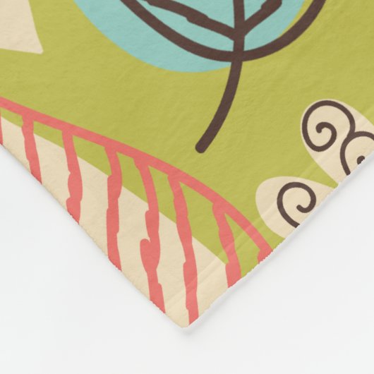 Farbige Blätter Fleece Blanket (Ecke)
