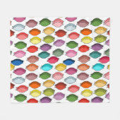 Farbige Blätter Fleecedecke (Vorderseite (Horizontal))