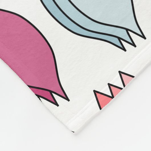 Farbige Blätter Fleecedecke (Ecke)