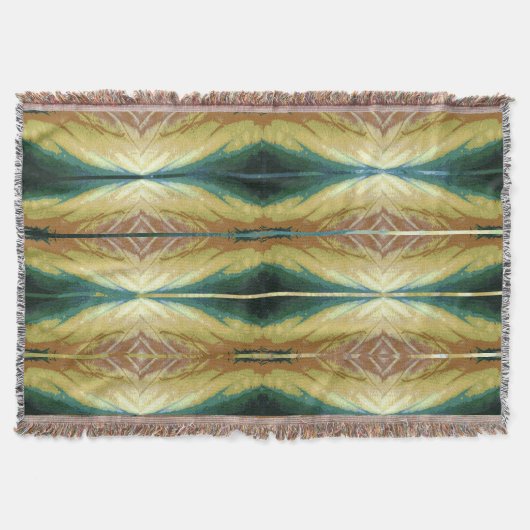 Farbige Blätter im Herbst, Abstraktes Muster Decke (Vorderseite)