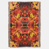 Farbige Blätter im Herbst, goldfarbenes orangefarb Decke (Vorderseite Vertikal)