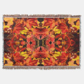 Farbige Blätter im Herbst, goldfarbenes orangefarb Decke (Vorderseite)